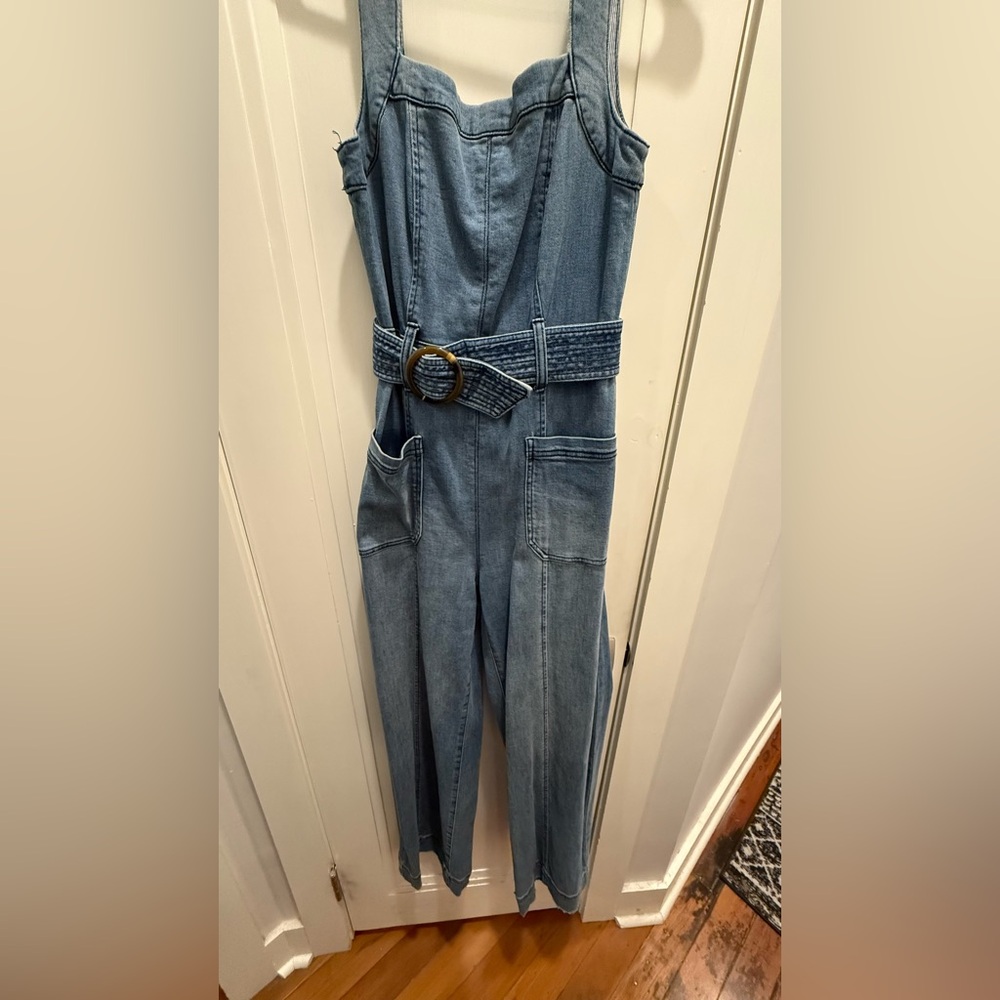 Denim Jumpsuit Pilcro and The Letterpress- Anthropologie